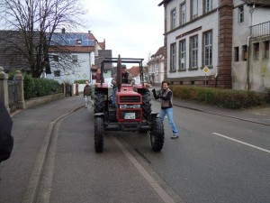 Transport mit dem Traktor